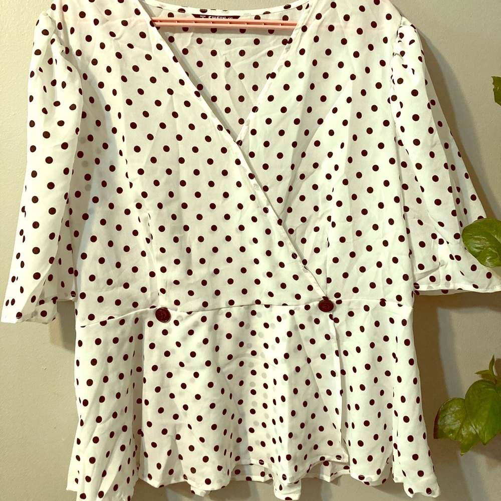 Polka dot blouse